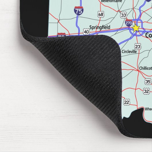 Ohio Map Mousepad Muismat (Hoek)