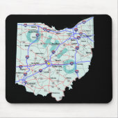 Ohio Map Mousepad Muismat (Voorkant)