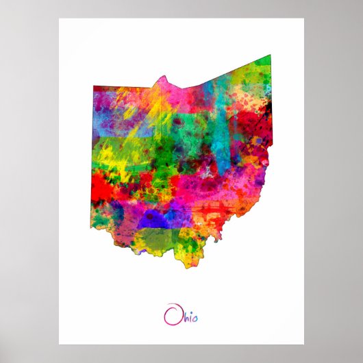 Ohio Map Poster (Voorkant)