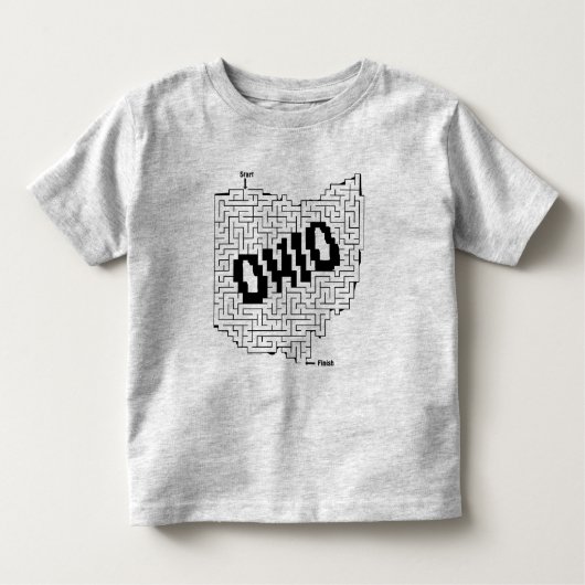 Ohio Maze Puzzle Kinder Shirts (Voorkant)