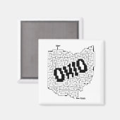 Ohio Maze Puzzle Magneet (Voorkant / Achterkant)