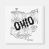 Ohio Maze Puzzle Magneet (Voorkant)