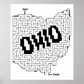 Ohio Maze Puzzle Poster