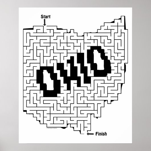 Ohio Maze Puzzle Poster (Voorkant)