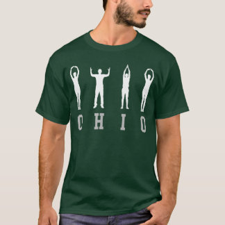 Ohio Mensen Silhouette OH IO Buckeye Thuisstaat gi T-shirt