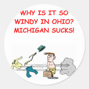 ohio michigan-grap ronde sticker