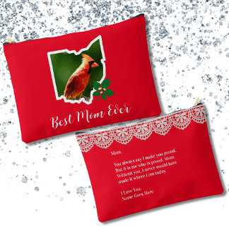 Ohio Mom Kardinaal Custom Moederdag toilettas Etui