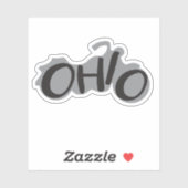 Ohio Motorfiets ontwerp met staat naam Sticker (Vel)