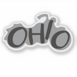 Ohio Motorfiets ontwerp met staat naam Sticker