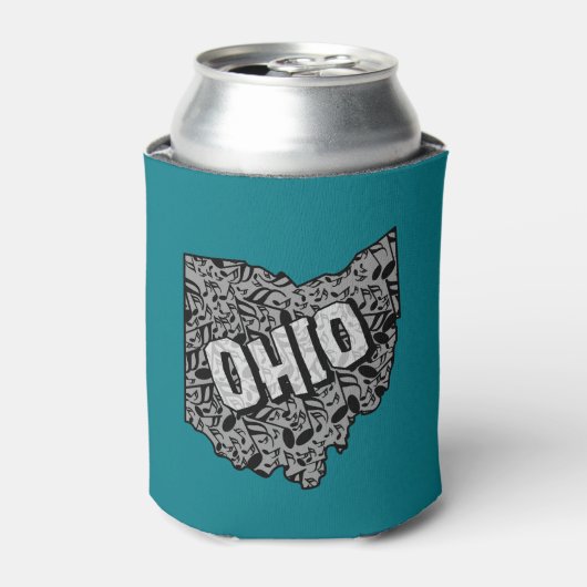 Ohio-Muzieknoten Blikjeskoeler (Blikje Voorkant)