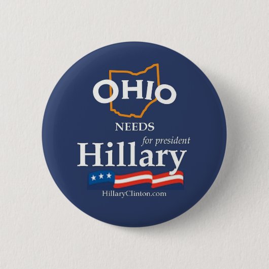 Ohio Needs Hillary Button (Voorkant)