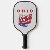 Ohio Nickname Word Art Pickleball Paddle (Achterkant)