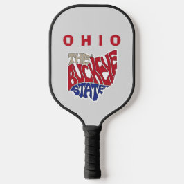 Ohio Nickname Word Art Pickleball Paddle