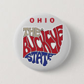 Ohio Nickname Word Art Ronde Button 5,7 Cm (Voorkant)