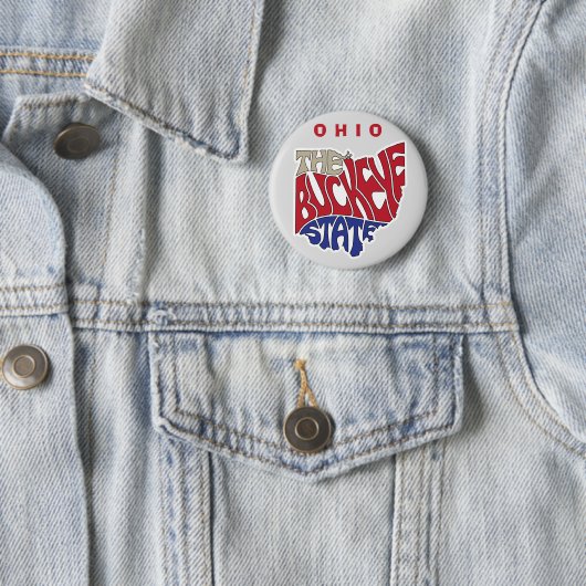 Ohio Nickname Word Art Ronde Button 5,7 Cm (In situ)