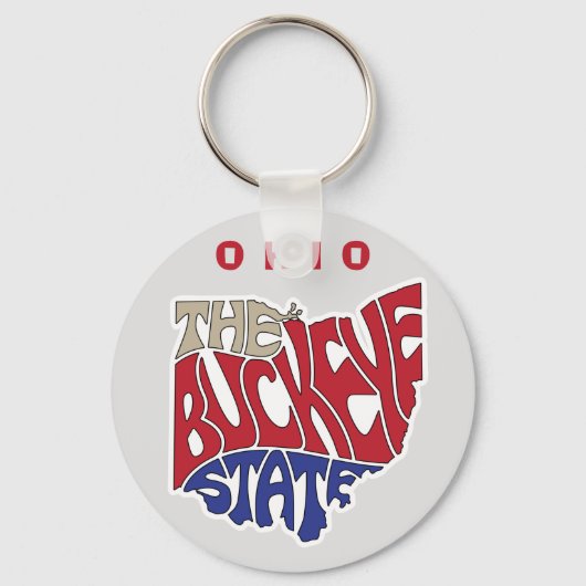 Ohio Nickname Word Art Sleutelhanger (Voorkant)