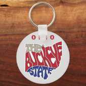 Ohio Nickname Word Art Sleutelhanger (Voorkant)