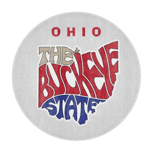 Ohio Nickname Word Art Snijplank (Voorkant)
