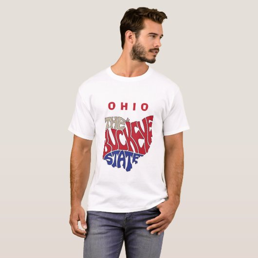 Ohio Nickname Word Art T-shirt (Voorkant volledig)