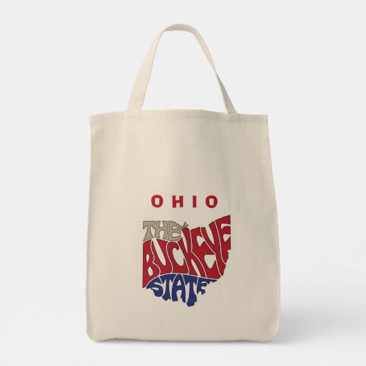 Ohio Nickname Word Art Tote Bag (Achterkant)