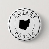 Ohio Notary Public Ronde Button 5,7 Cm (Voorkant)