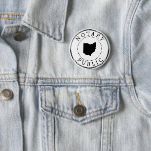 Ohio Notary Public Ronde Button 5,7 Cm