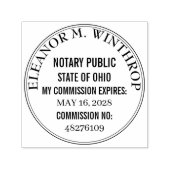 Ohio Notary Public Round  Zelfinktende Stempel (Design)
