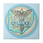Ohio Nurse Caduceus Tile Tegeltje (Voorkant)
