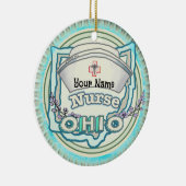 Ohio Nurse Keramisch Ornament (Rechts)