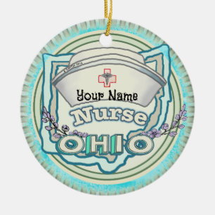 Ohio Nurse Keramisch Ornament