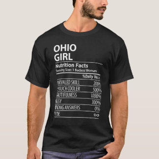 Ohio OH Meisje Voeding Feiten Vrouwen Verenigde St T-shirt
