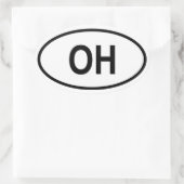 Ohio "OH" Ovale Sticker (Tas)