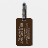 Ohio OH Peanut Butter Buckeye Eye Nut Snoep Bagagelabel (Achterkant verticaal)