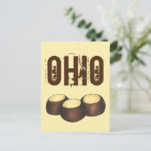 Ohio OH Peanut Butter Buckeye Eye Nut Snoep Briefkaart (Staand voorkant)