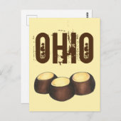 Ohio OH Peanut Butter Buckeye Eye Nut Snoep Briefkaart (Voorkant / Achterkant)