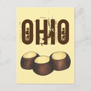 Ohio OH Peanut Butter Buckeye Eye Nut Snoep Briefkaart