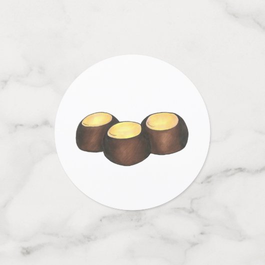 Ohio OH Peanut Butter Buckeye Eye Nut Snoep Confetti (Kleine voorkant)