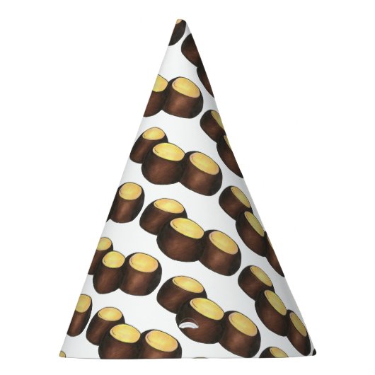 Ohio OH Peanut Butter Buckeye Eye Nut Snoep Feesthoedjes (Rechts)