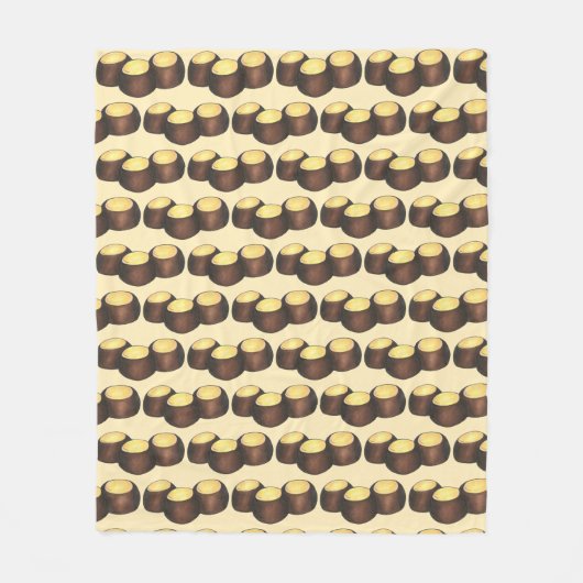 Ohio OH Peanut Butter Buckeye Eye Nut Snoep Fleece Deken (Voorkant)