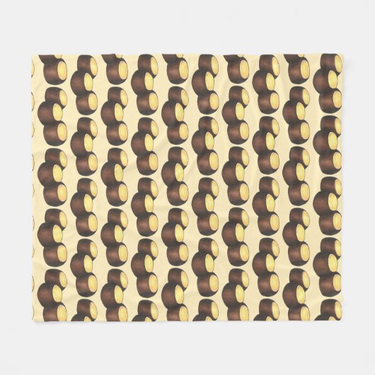 Ohio OH Peanut Butter Buckeye Eye Nut Snoep Fleece Deken (Voorkant (Horizontaal))