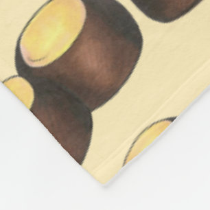 Ohio OH Peanut Butter Buckeye Eye Nut Snoep Fleece Deken