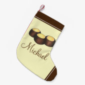 Ohio OH Peanut Butter Buckeye Eye Nut Snoep Kleine Kerstsok (Voorkant (Hangend))