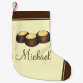 Ohio OH Peanut Butter Buckeye Eye Nut Snoep Kleine Kerstsok (Voorkant)