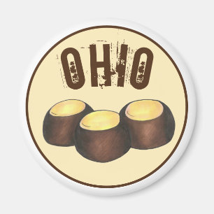 Ohio OH Peanut Butter Buckeye Eye Nut Snoep Magneet