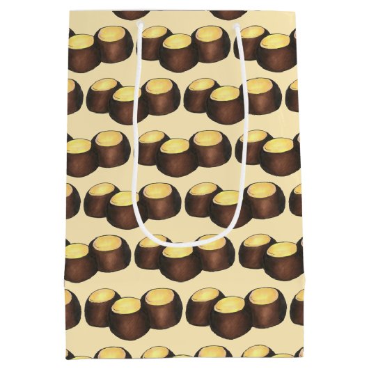 Ohio OH Peanut Butter Buckeye Eye Nut Snoep Medium Cadeauzakje (Achterkant)