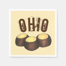 Ohio OH Peanut Butter Buckeye Eye Nut Snoep Servet