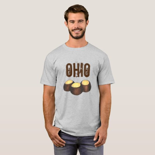 Ohio OH Peanut Butter Buckeye Eye Nut Snoep T-shirt (Voorkant volledig)