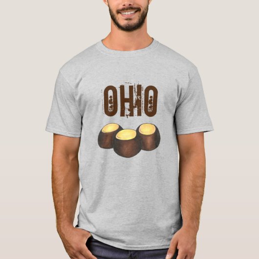 Ohio OH Peanut Butter Buckeye Eye Nut Snoep T-shirt (Voorkant)