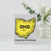 Ohio OH States Motto ~ We zijn tenminste niet Mich Briefkaart (Staand voorkant)