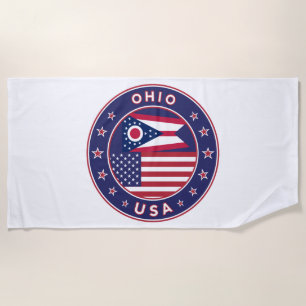 Ohio, Ohio t-shirt, Ohio-sticker, telefooncel Strandlaken